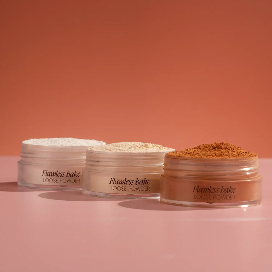 FLAWLESS BAKE + BROCHA PARA POLVO E-01
